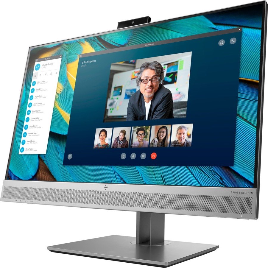 HP Business E243m 24" Class Webcam Full HD LCD Monitor - 16:9 - Silver, Black