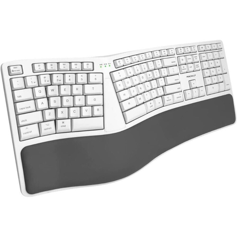 Macally BTERGOKEY - Wireless Ergonomic Keyboard for Mac & Wrist Rest