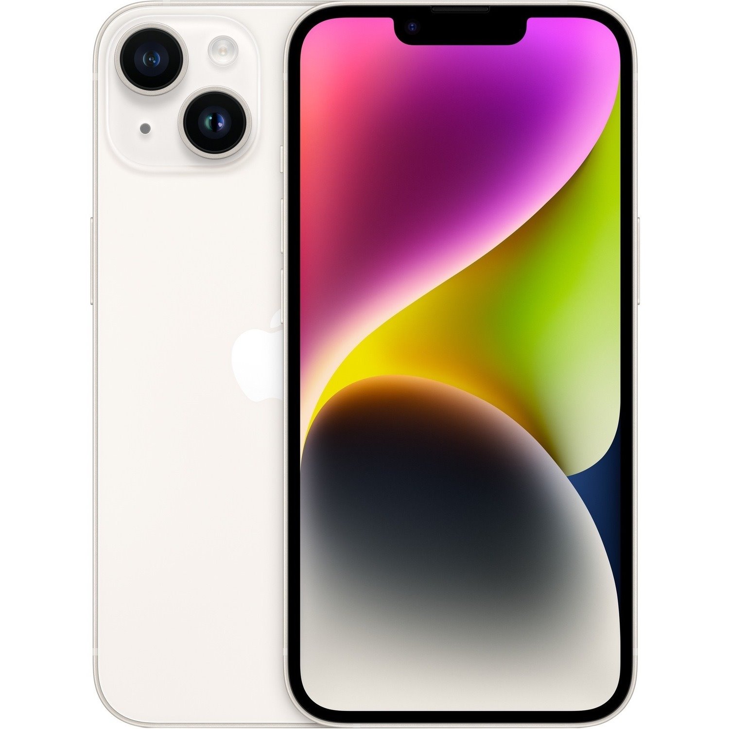 Apple iPhone 14 Plus A2885 256 GB Smartphone - 6.7" OLED 2778 x 1284 - Hexa-core (AvalancheDual-core (2 Core) 3.23 GHz + Blizzard Quad-core (4 Core) 1.82 GHz - 6 GB RAM - iOS 16 - 5G - Starlight