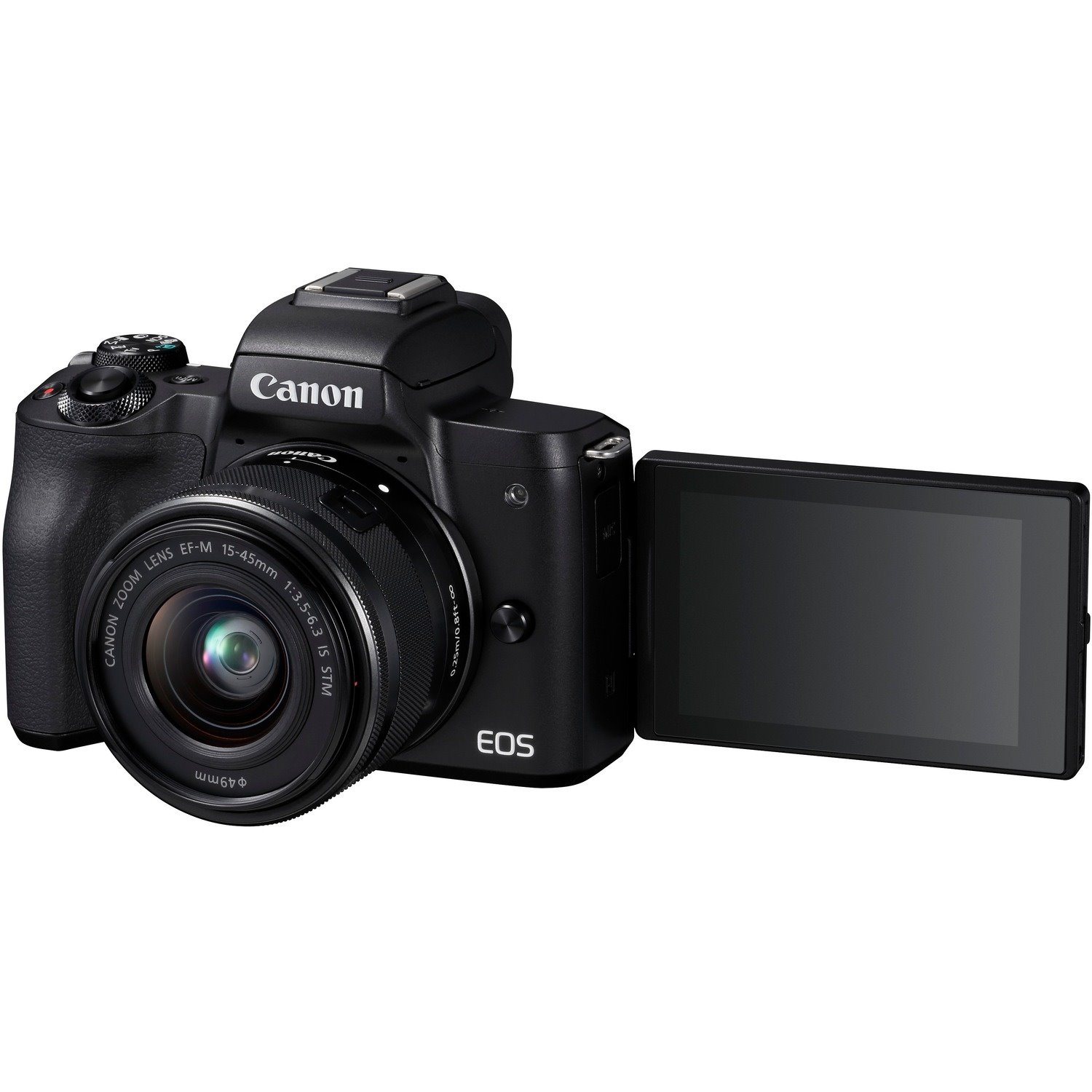 Canon EOS M50 24.1 Megapixel Mirrorless Camera with Lens - 0.59" - 1.77" - Black