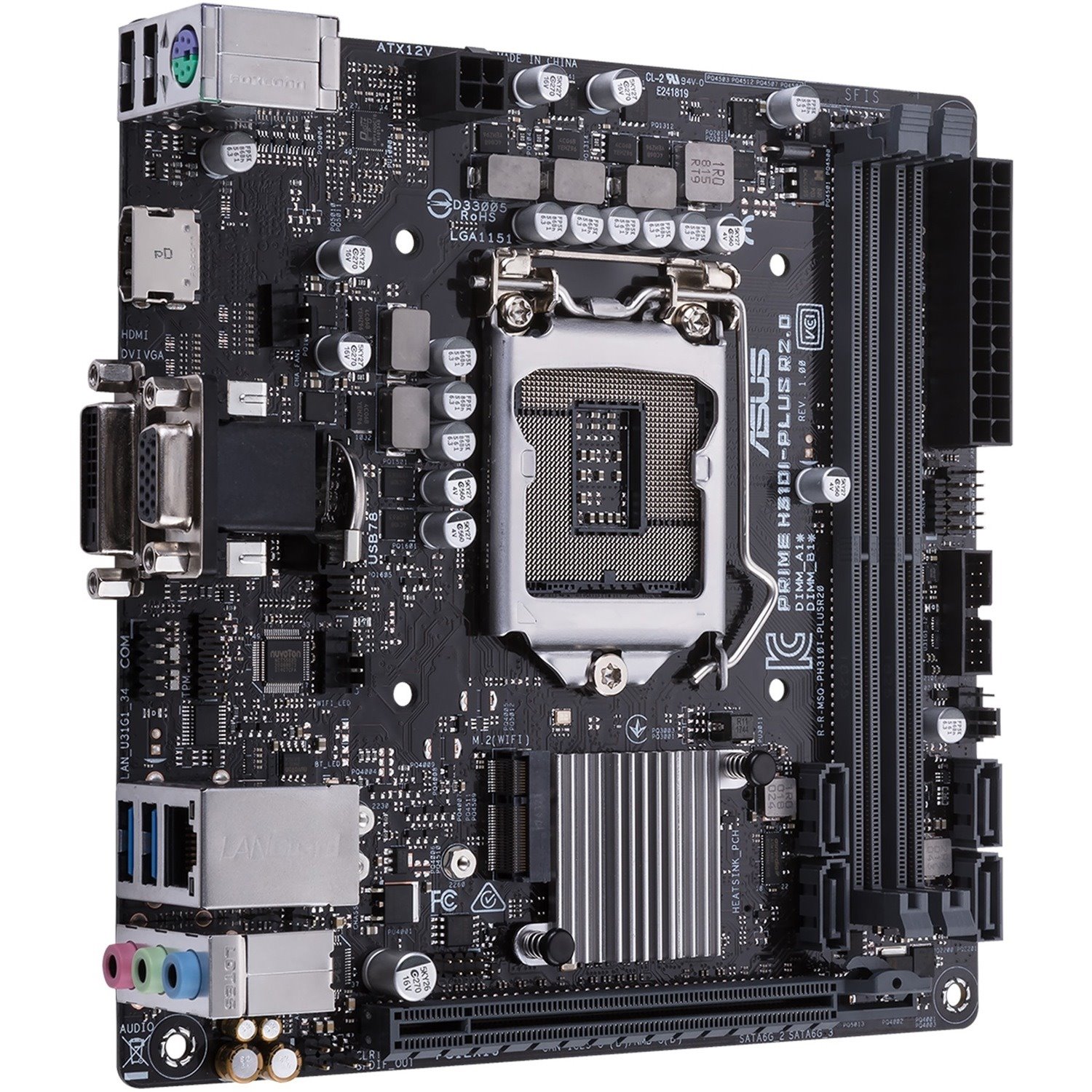 Asus Prime H310I-Plus/CSM Desktop Motherboard - Intel H310 Chipset - Socket H4 LGA-1151 - Mini ATX