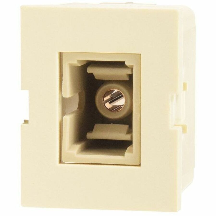 Ortronics TracJack Module, 1-SC Simplex Multimode, Beige Adapter, Wiremold Ivory Housing