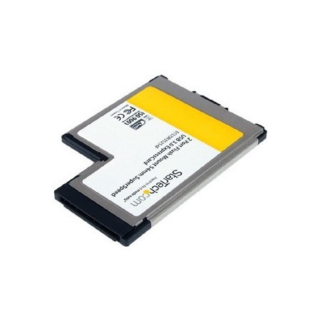 StarTech.com 2 Port Flush Mount ExpressCard 54mm SuperSpeed USB 3.0 Card Adapter