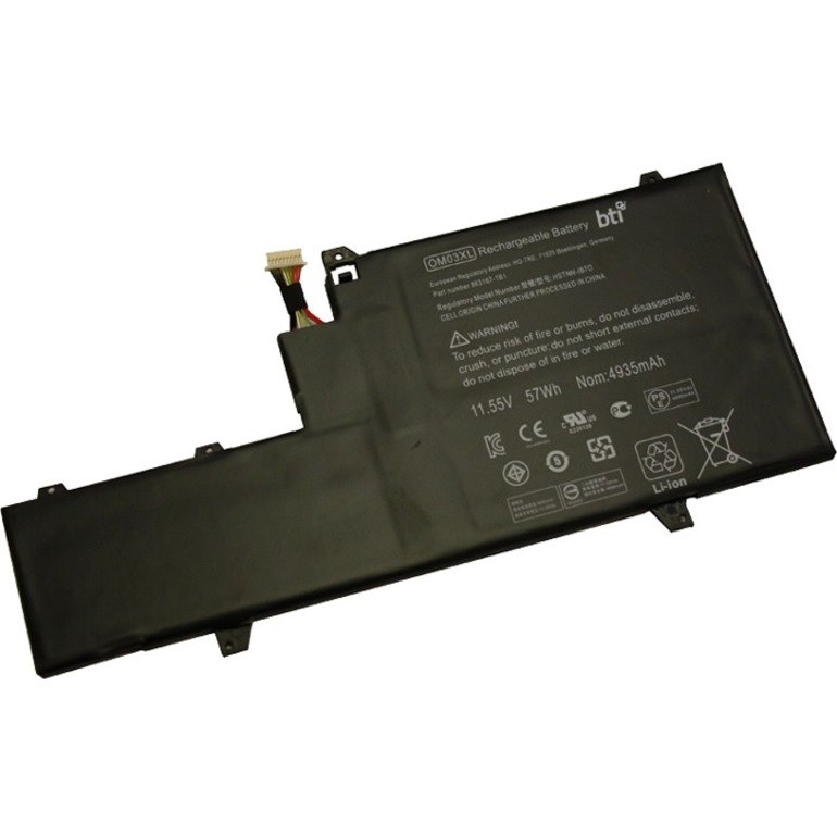 BTI OM03XL-BTI 11.55V 57WHR LI-ION BATTERY 863280-855, OM03057XL-PL, OM03XL ELITEBOOK 1030 G2, ELITEBOOK X360 1030 G2, X360 1060 G2