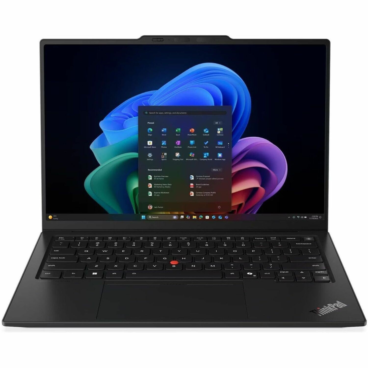 Lenovo ThinkPad X1 Carbon Gen 14 Aura Edition 21V7006EUS 14" Copilot+ PC Notebook - 2.8K - 120 Hz - Intel Core Ultra 7 Series 3 355 - Intel Evo Platform - 32 GB - 512 GB SSD - English Keyboard - Black