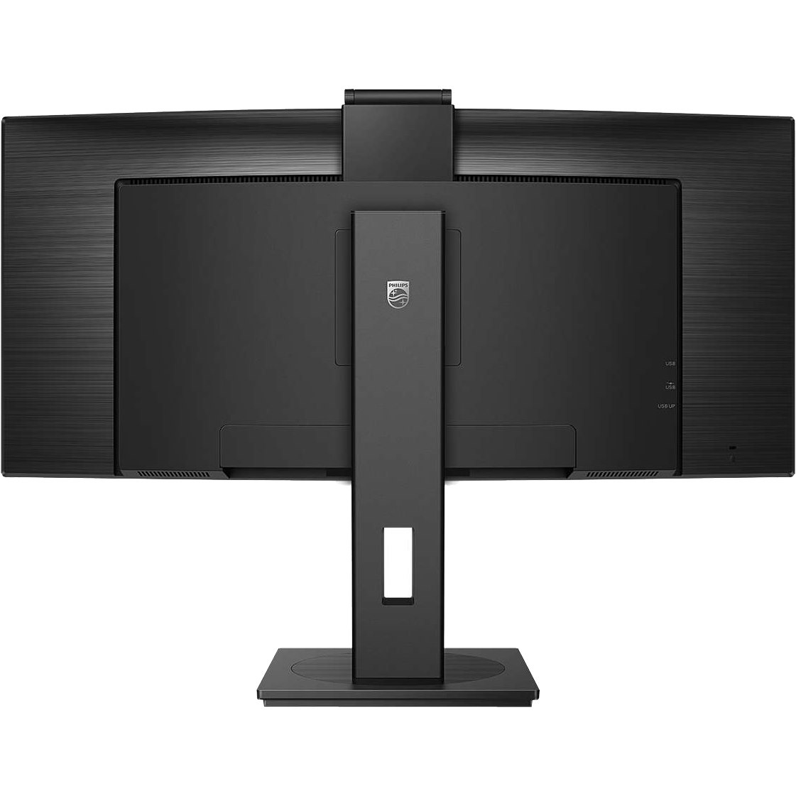 Philips Brilliance 346P1CRH 34" Class Webcam WQHD Curved Screen LCD Monitor - 21:9 - Textured Black