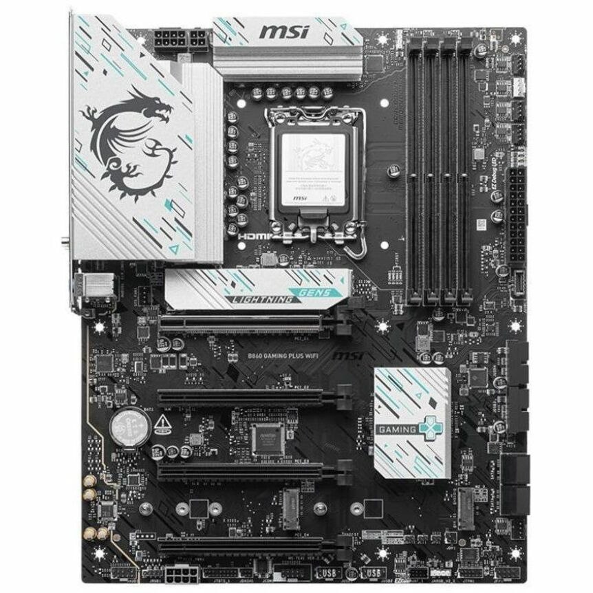 MSI B860 GAMING PLUS WIFI Gaming Desktop Motherboard - Intel B860 Chipset - Socket LGA-1851 - ATX