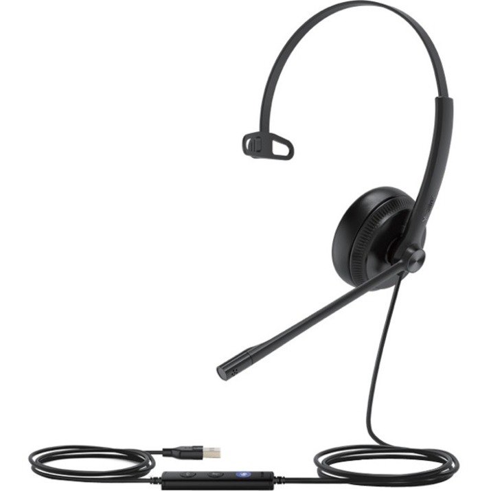 Yealink UH34 Wired Over-the-head Mono Headset - Black