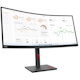 Lenovo ThinkVision T34w-30 34" Class UW-QHD Curved Screen LED Monitor - 21:9 - Raven Black