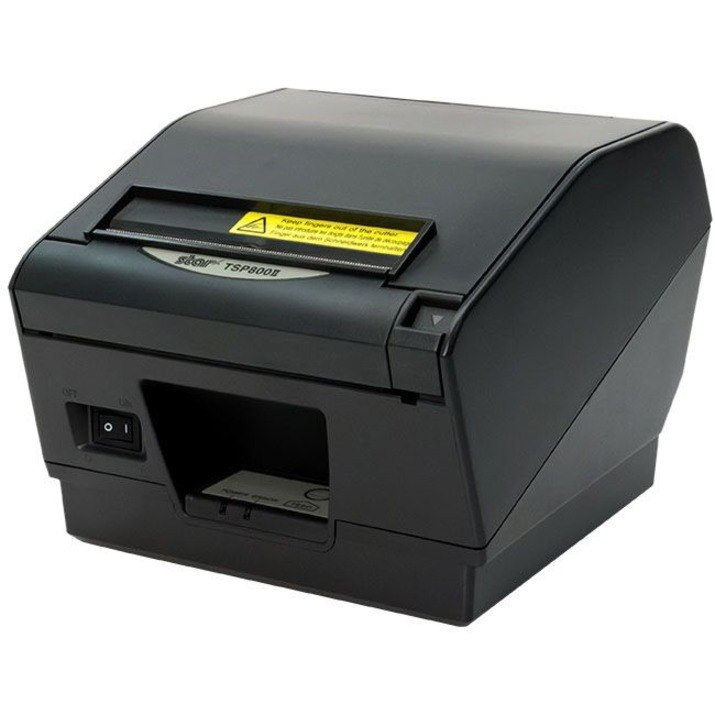 Star Micronics TSP800II Thermal Printer, Ethernet, Paper cover Lock - Cutter, External Power Supply Included, Gray