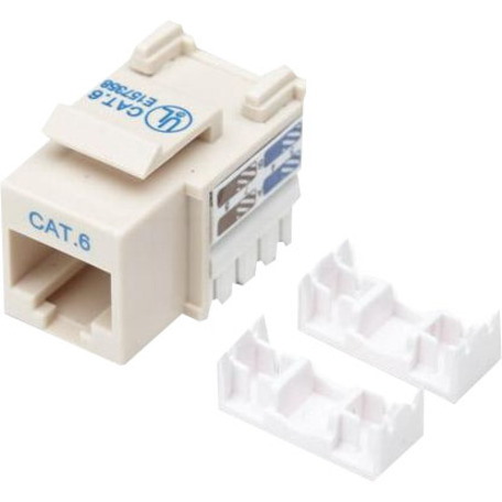 Manhattan Intellinet Network Solutions Cat6 Keystone Jack Utp, Ivory, Punch-Down (Ikj-C6u-