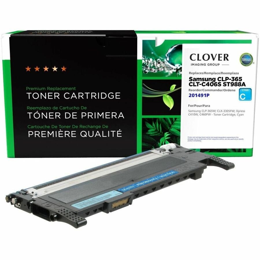 Clover Imaging Remanufactured Cyan Toner Cartridge for Samsung CLT-C406S