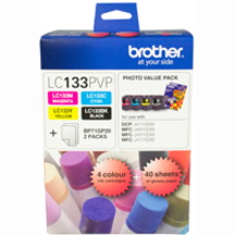 Brother LC133PVP Original Inkjet Ink Cartridge - Value Pack - Black, Cyan, Yellow, Magenta - 4 / Pack