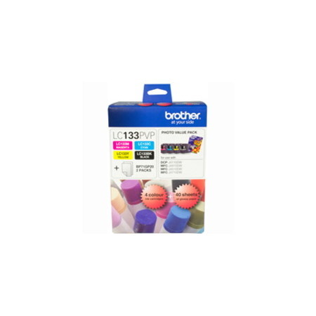 Brother LC133PVP Original Inkjet Ink Cartridge - Value Pack - Black, Cyan, Yellow, Magenta - 4 / Pack