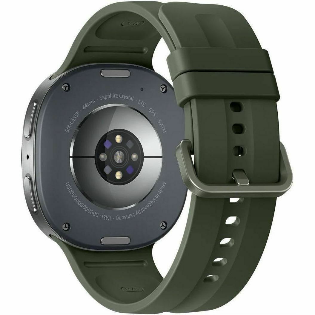 Samsung Galaxy Watch9 SM-L355F Smart Watch - 46 mm Case Height - 43.70 mm Case Width - Silver Body Color - Olive Band Color - Armor Aluminum Case Material - Wireless LAN - 4G - LTE, UMTS
