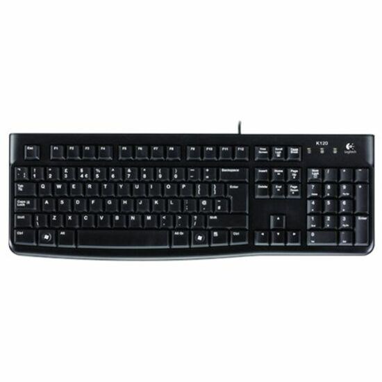 Logitech K120 Keyboard - Cable Connectivity - USB Interface - English (US), International