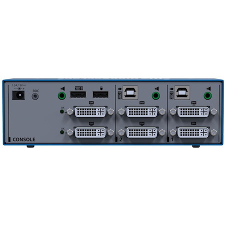 Kramer DK22D-3 HighSecLabs Secure Dual Head 2-Port 4K30 UHD DVI-I KVM Switch