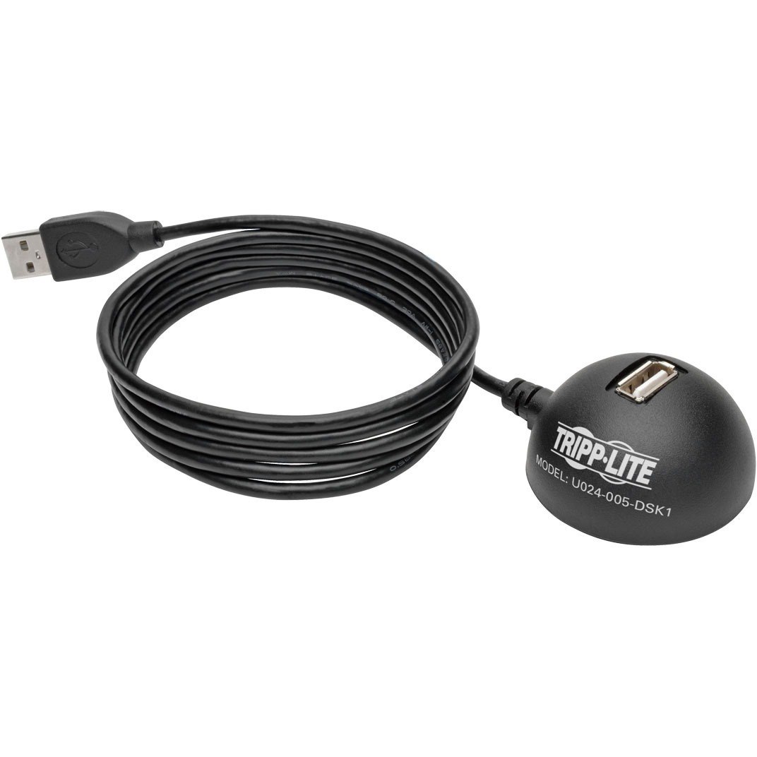 Tripp Lite by Eaton 1-Port USB 2.0 Desktop Extension Cable (M/F), 5 ft. (1.52 m)