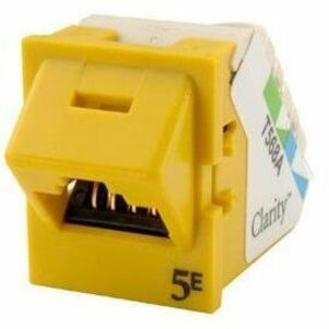 Ortronics Clarity 5E Angled TracJack, T568A/B, 45 degree, Dark Yellow