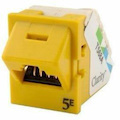 Ortronics Clarity 5E Angled TracJack, T568A/B, 45 degree, Dark Yellow