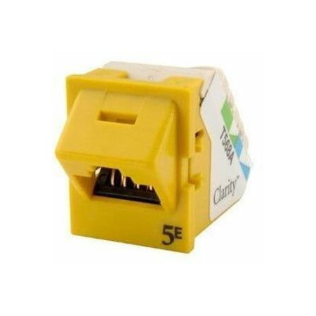Ortronics Clarity 5E Angled TracJack, T568A/B, 45 degree, Dark Yellow