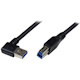 StarTech.com 1m Black SuperSpeed USB 3.0 (5Gbps) Cable - Right Angle A to B - M/M