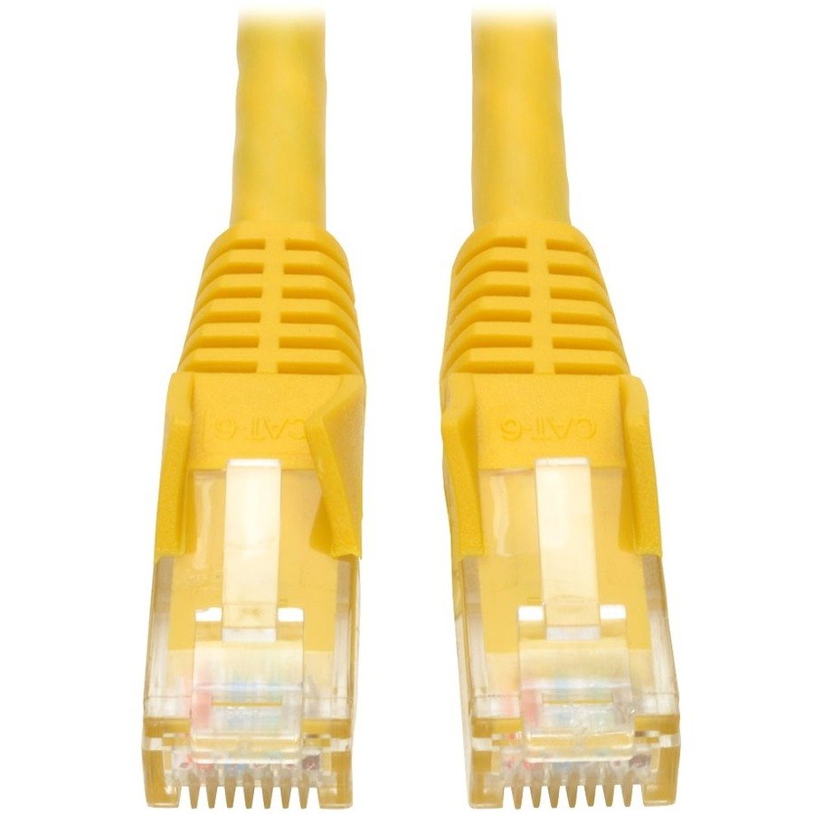 Eaton Tripp Lite Series Cat6 Gigabit Snagless Molded (UTP) Ethernet Cable (RJ45 M/M), PoE, Yellow, 3 ft. (0.91 m)