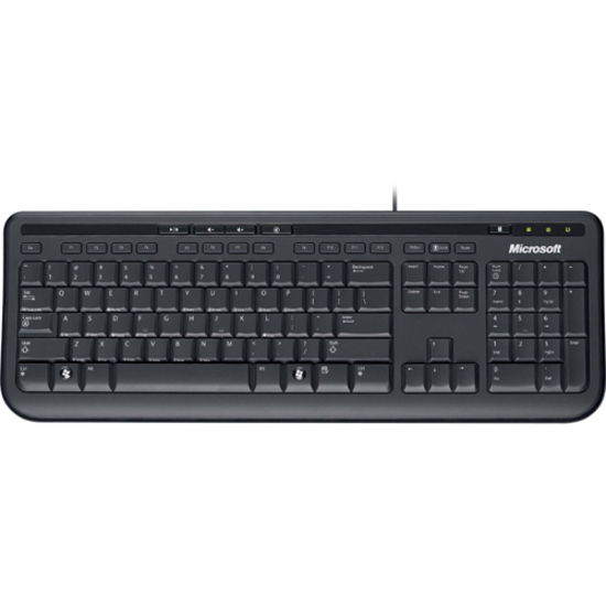 Microsoft 600 Keyboard - Cable Connectivity - USB Interface - German - Black