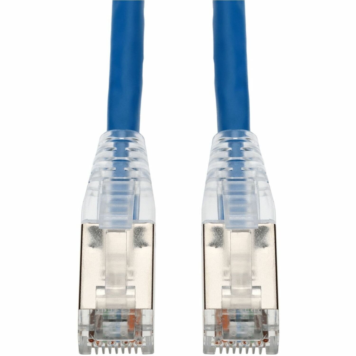 AddOn 160ft Blue CAT 6A Shielded PVC Ethernet Cable Snagless Easy Clear Boot RJ-45 M/M