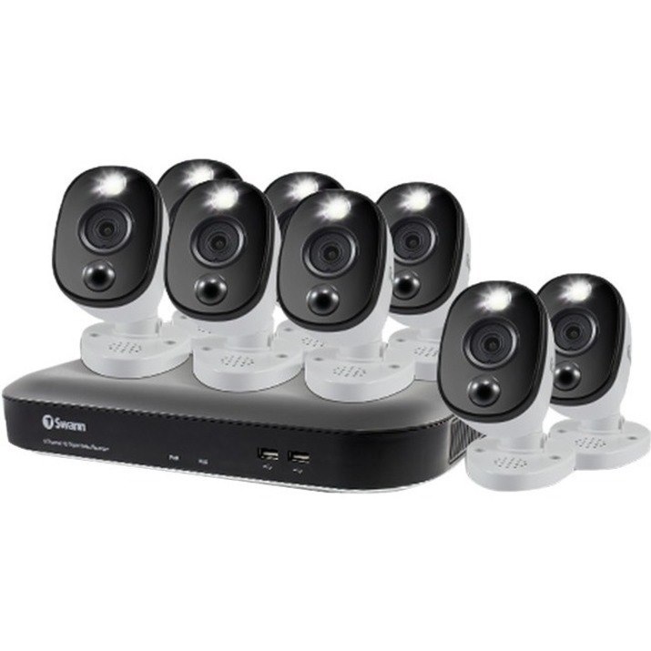 Swann 8 Megapixel 8 Channel Night Vision Wired Video Surveillance System 2 TB HDD