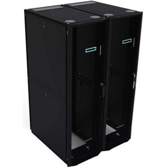 HPE Enterprise 42U Floor Standing Rack Cabinet for Server, LAN Switch, Patch Panel - 800 mm Rack Width x 1075 mm Rack Depth - Black