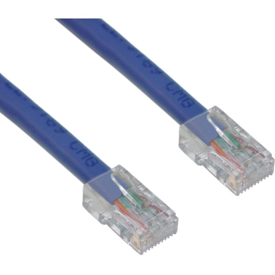 CableWholesale Cat6 Blue Ethernet Patch Cable, Bootless, 1 foot