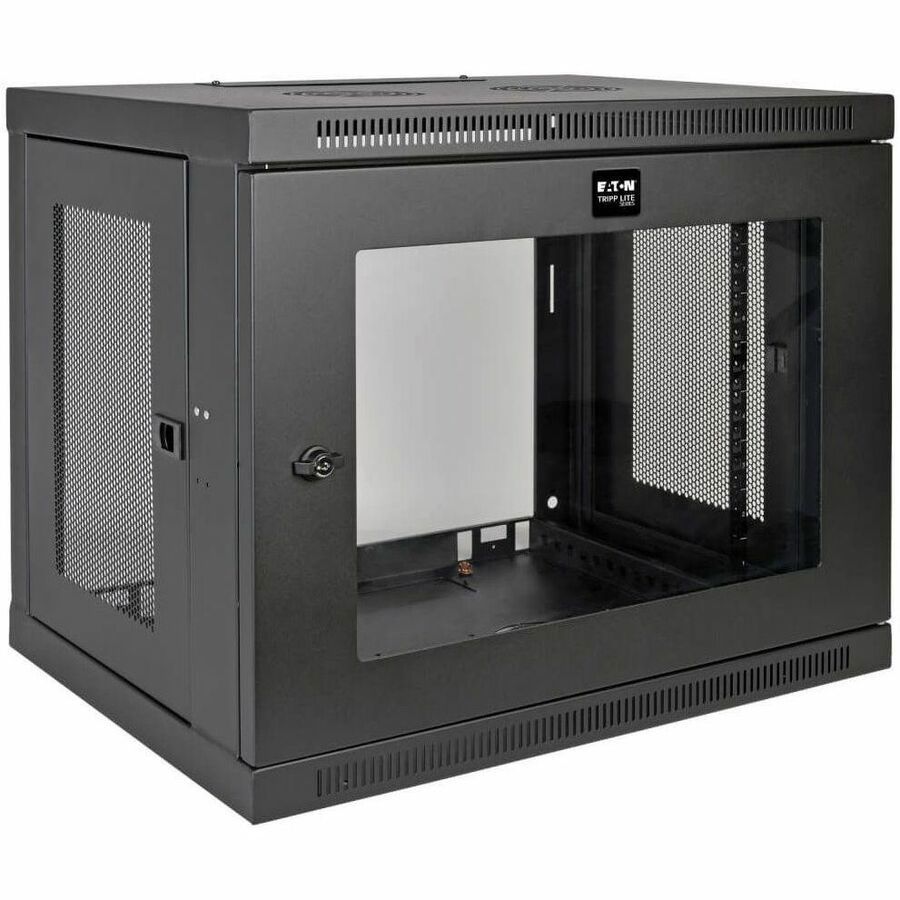 Tripp Lite series SmartRack SRW9UG 9U Wall Mountable Rack Cabinet for LAN Switch - 482.60 mm Rack Width x 419.10 mm Rack Depth - Black