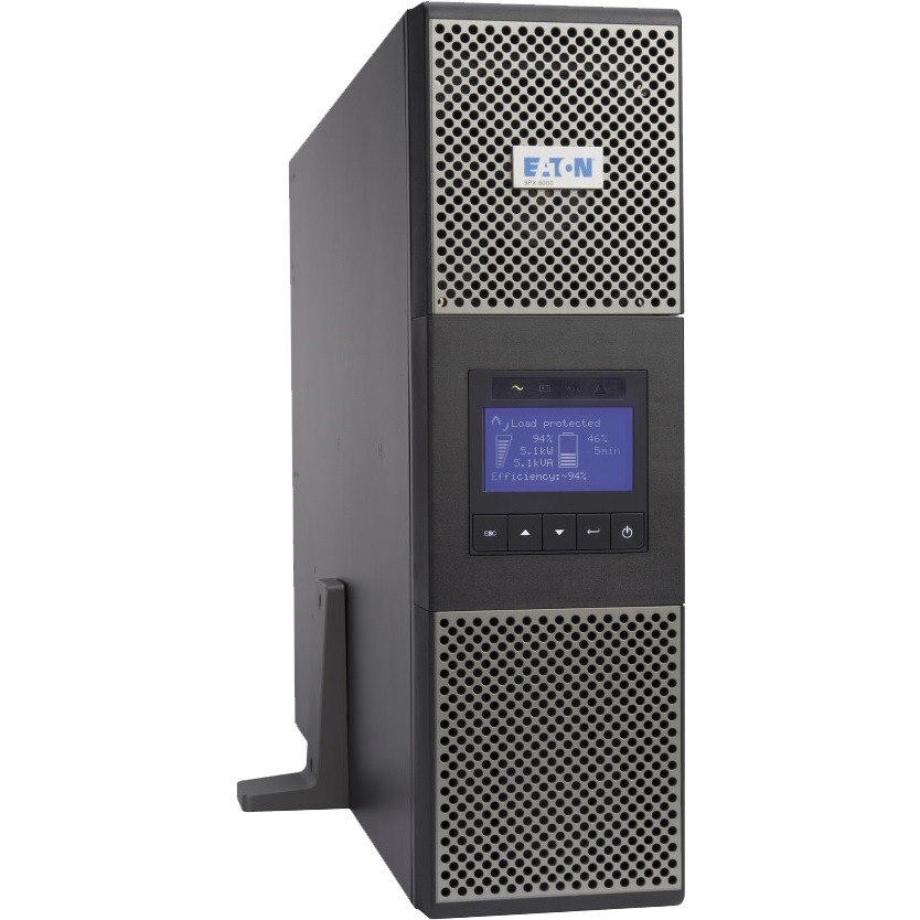 Eaton 9PX 6000VA 5400W 208V Online Double-Conversion UPS - L6-30P, 2 L6-20R, 2 L6-30R, Hardwired Output, 10 ft. Input Cord, Cybersecure Network Card, Extended Run, 3U