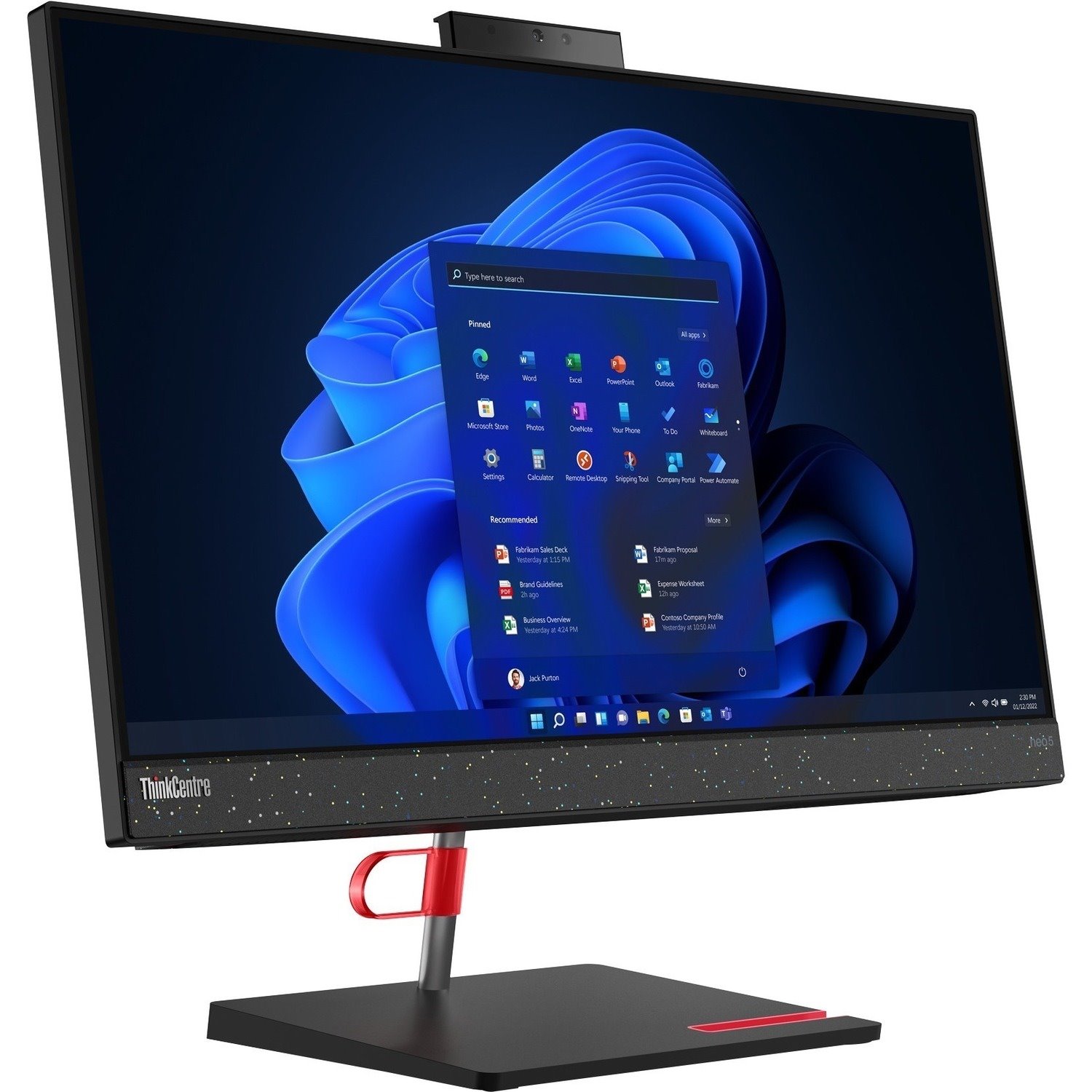 Lenovo ThinkCentre neo 50a 24 12B800A4AU All-in-One Computer - Intel Core i5 12th Gen i5-12500H - 16 GB - 512 GB SSD - 23.8" Full HD Touchscreen - Desktop - Raven Black