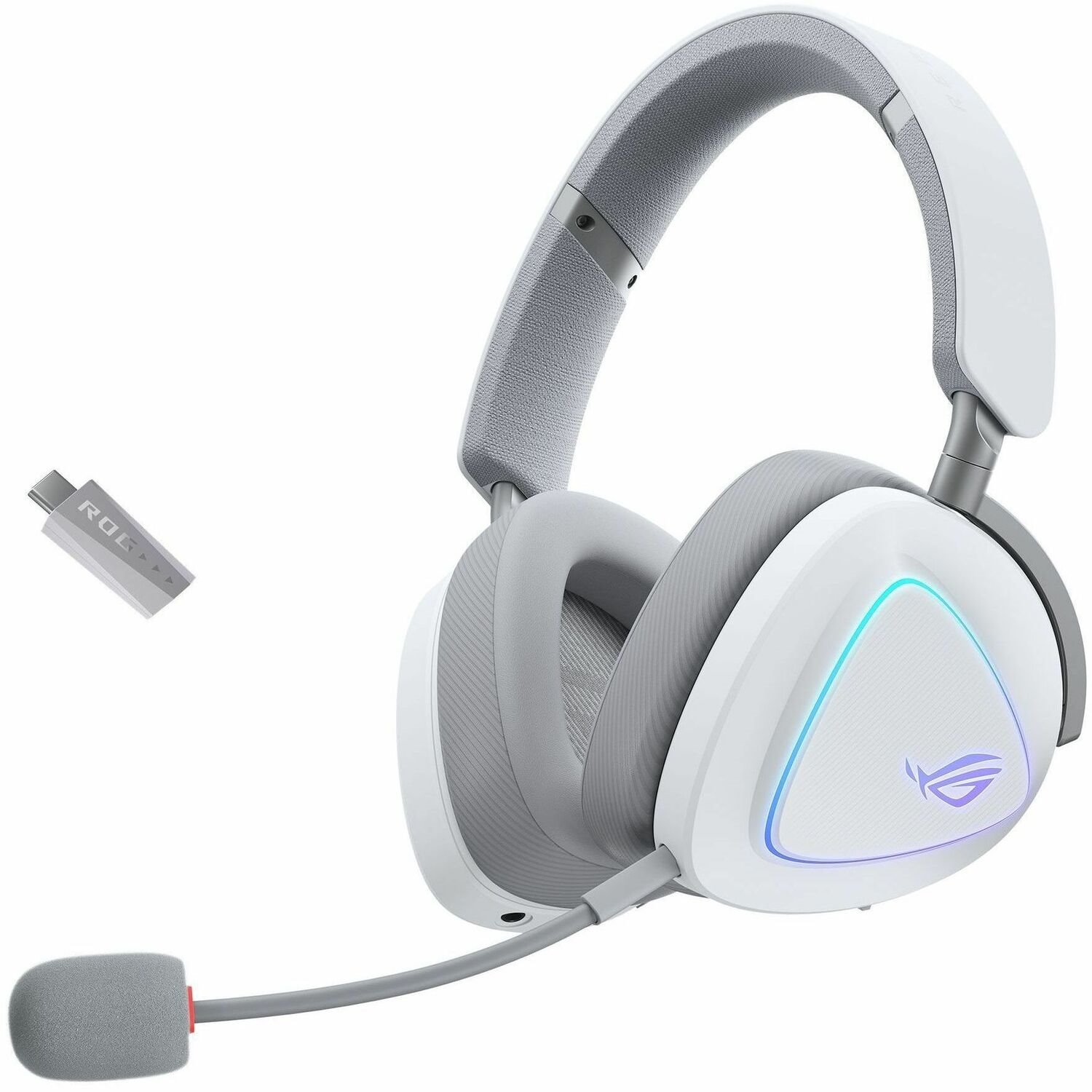 Asus ROG Delta II Wired/Wireless Over-the-head Stereo Gaming Headset - Moonlight White
