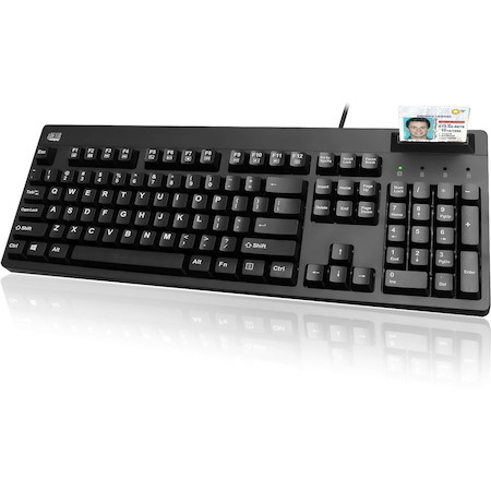 Adesso EasyTouch AKB-630SB-TAA Keyboard - Cable Connectivity - USB Interface - English (US) - Black - TAA Compliant