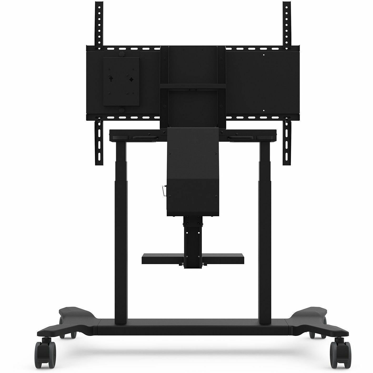 ViewSonic VB-STND-007 Universal Display Cart for 55 to 86 inch screens up to 265 lbs, VESA Pattern Compatible for 400x200 to 900x600mm, Storage Tray, and Lockable Wheels