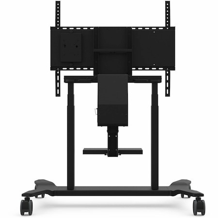 ViewSonic VB-STND-007 Universal Display Cart for 55 to 86 inch screens up to 265 lbs, VESA Pattern Compatible for 400x200 to 900x600mm, Storage Tray, and Lockable Wheels