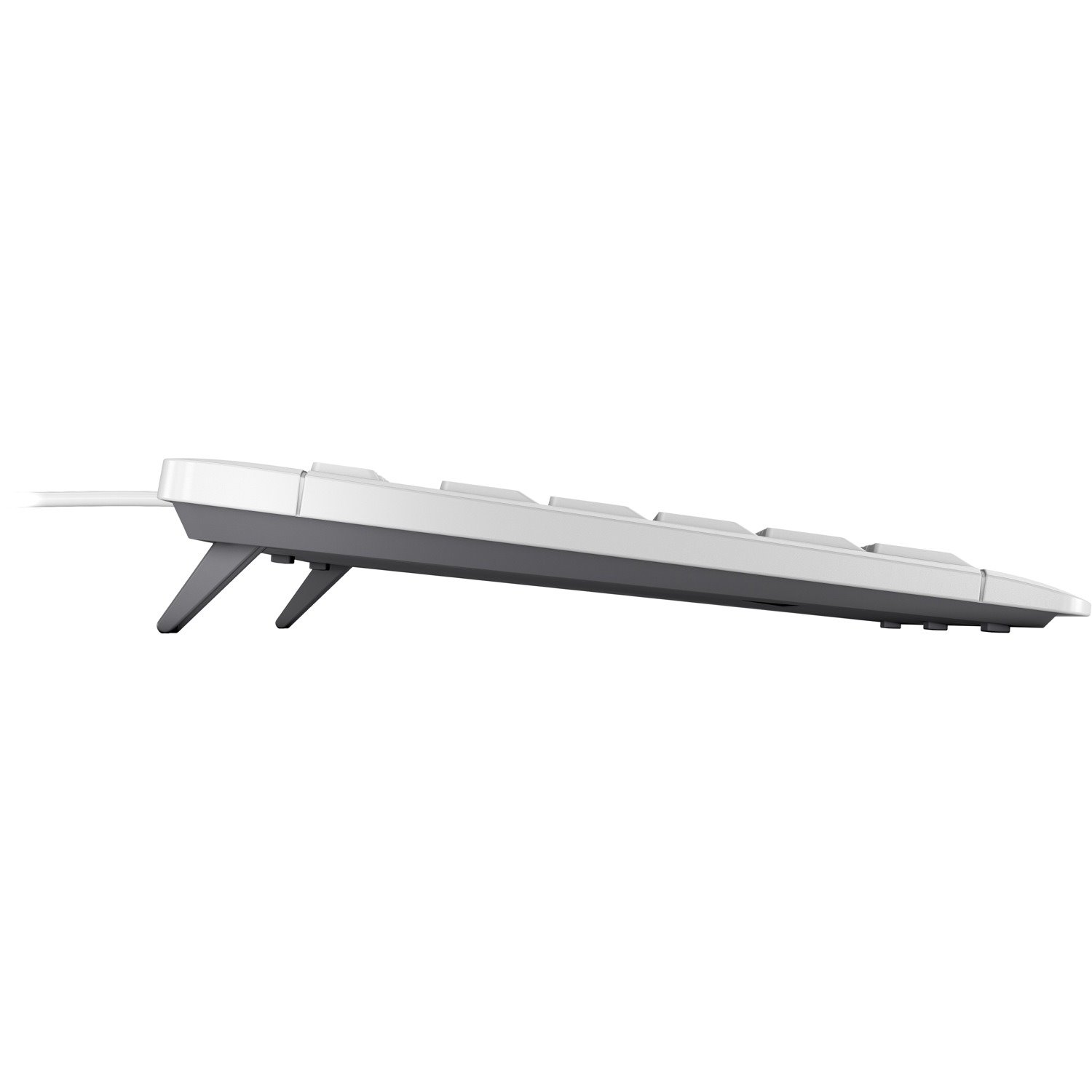 CHERRY STREAM Rugged Keyboard - Cable Connectivity - USB Interface - LED - French - Pale Gray