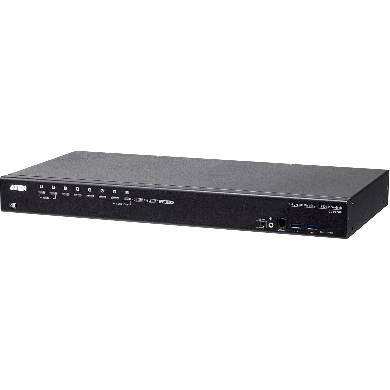 ATEN CS19208 8-Port USB 3.0 4K DisplayPort KVM Switch with Rack Mounting Kit