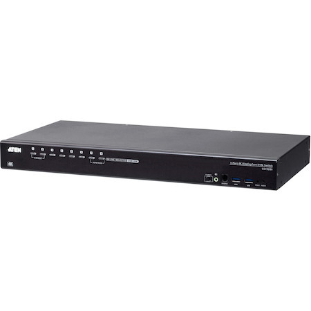 ATEN CS19208 8-Port USB 3.0 4K DisplayPort KVM Switch with Rack Mounting Kit