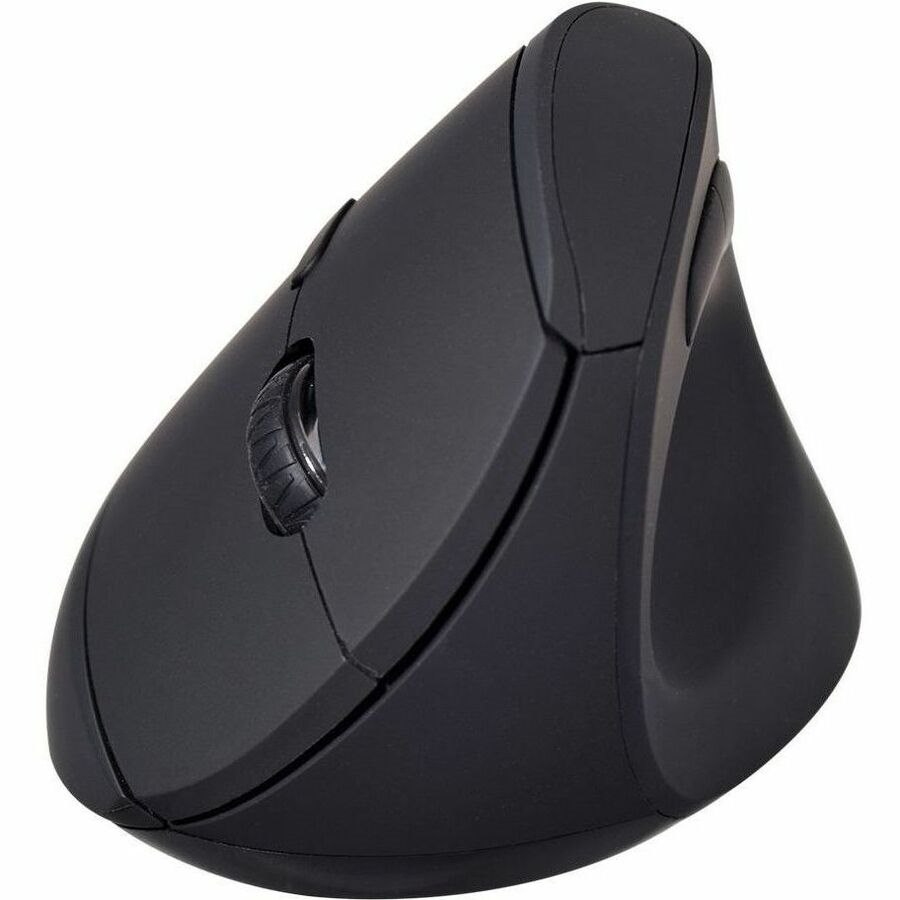 V7 MW500BT Dual Mode Bluetooth 2.4Ghz Vertical Ergonomic Mouse - Black - Right Hand - Wireless Connectivity - USB Interface - 1600 dpi - Scroll Wheel - 6 Button(s) - Windows - MacOS - ChromeOS - Battery included - Comfort - Soft Touch - Non-Slip Grip