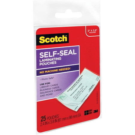 Scotch Self-sealing Laminating Business Card Pouches