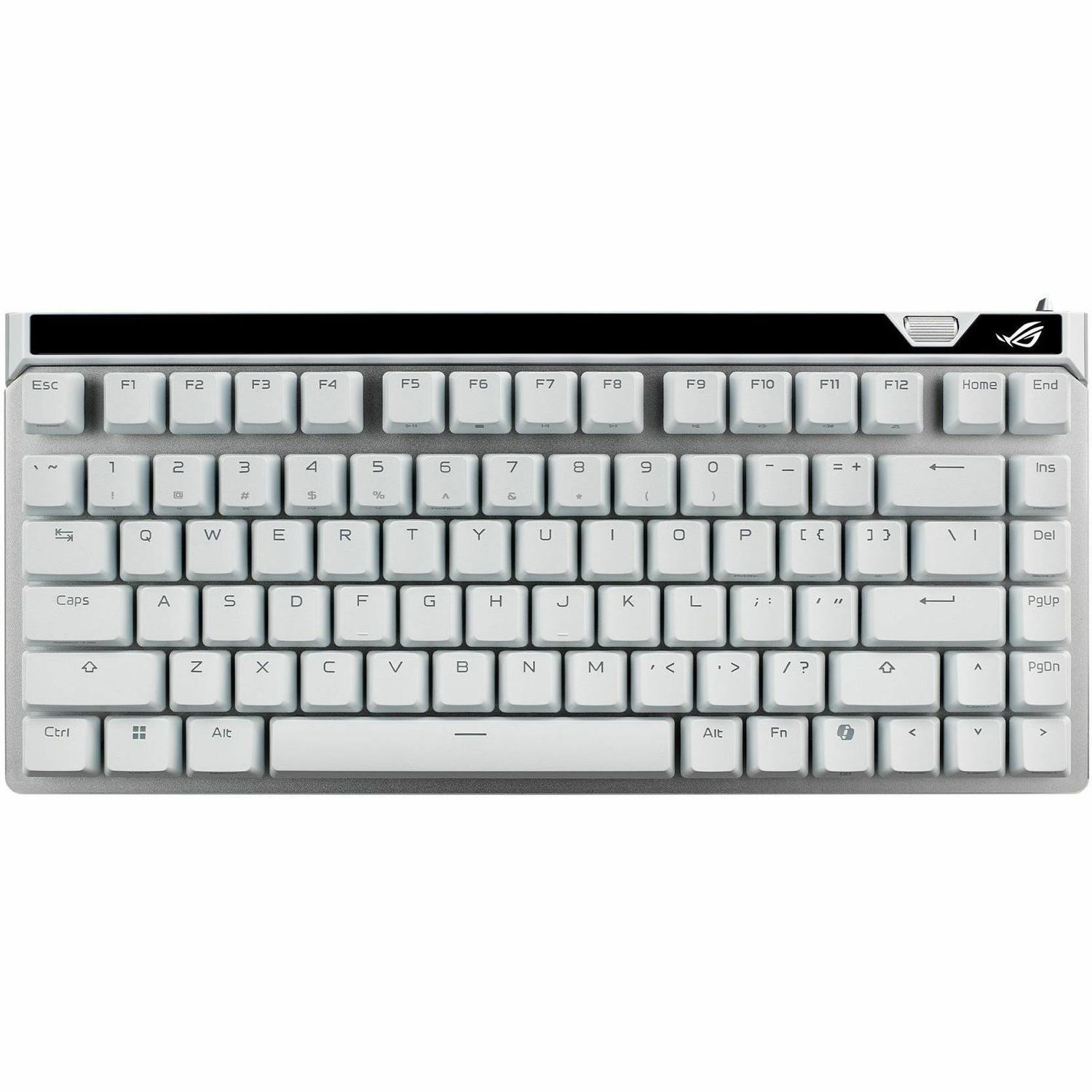 Asus ROG Falchion Ace 75 HE Gaming Keyboard - Cable Connectivity - USB 2.0 Interface - White