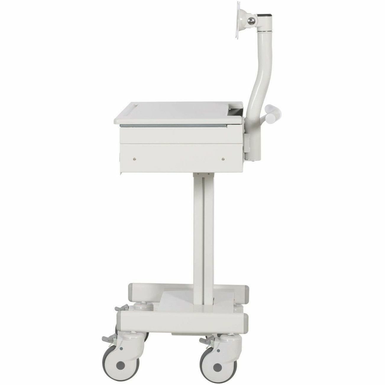 Tripp Lite series Mobile Workstation with Monitor Arm, Casters, Locking Drawer, TAA