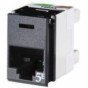 Ortronics Clarity 5e Panel Jack, Rear Load, T568a/b, 180 Deg, Cloud White