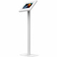 CTA Digital Premium Thin Profile Floor stand with Large Universal Security Enclosure (White)