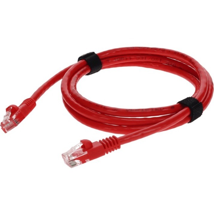AddOn 5ft Red CAT 6 PVC Ethernet Cable Snagless Easy Clear Boot TAA RJ-45 M/M