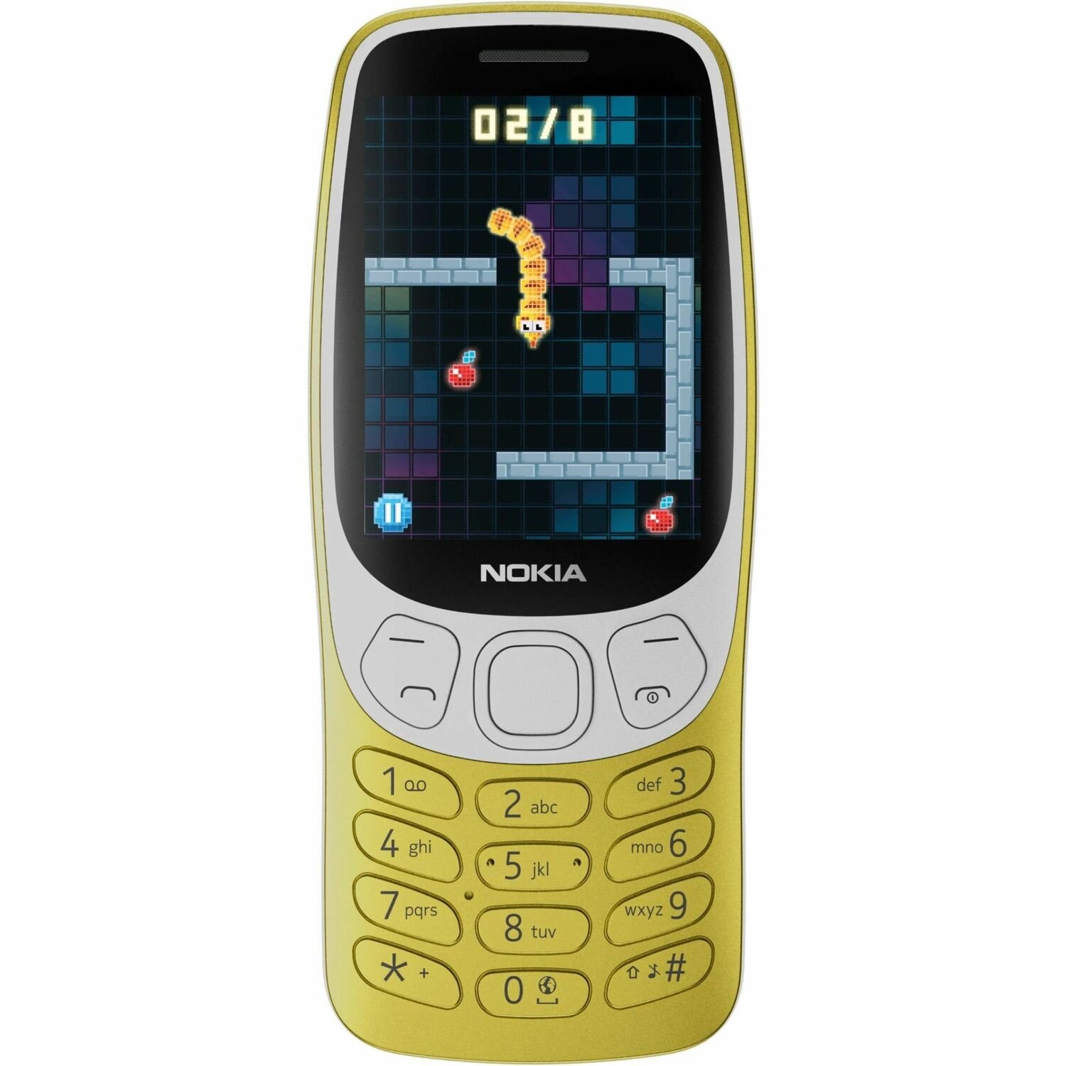 Nokia 3210 128 MB Feature Phone - 2.4" TFT LCD QVGA 240 x 320 - Cortex A71 GHz - 64 MB RAM - 4G - Y2K Gold